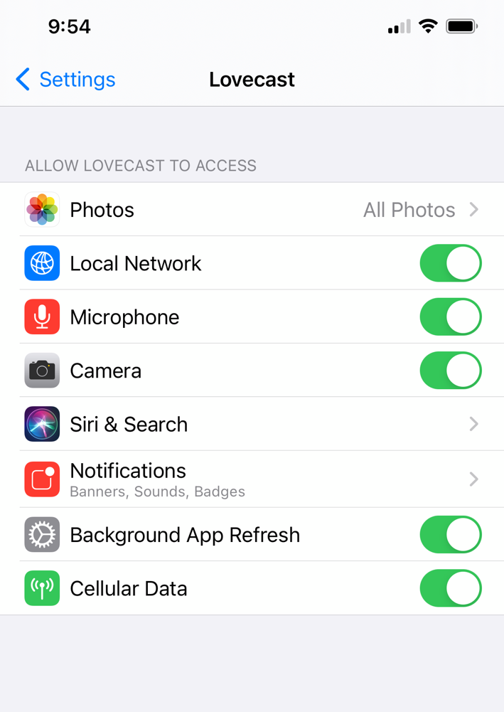 permissions to set